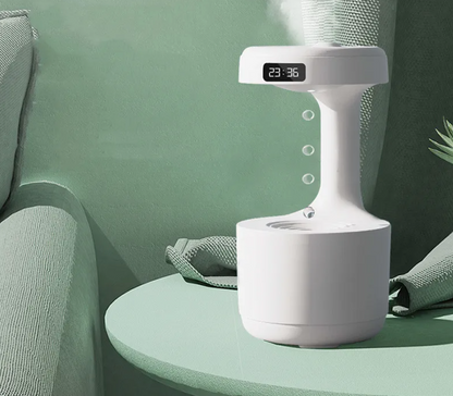 Anti-Gravity Humidifier/ Aroma Diffuser With Clock Water Drops