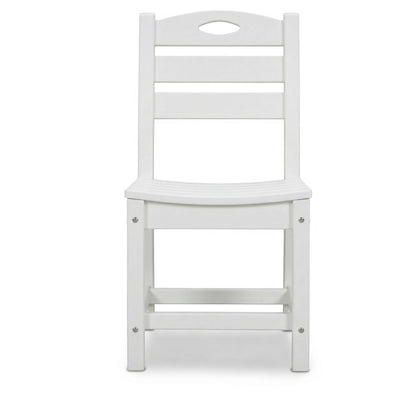 White 3-Piece Outdoor Bistro Set round Table Set Patio