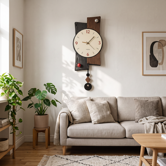 1PC Living Room Wall Clock Chinese Antique New Creative in a modern home