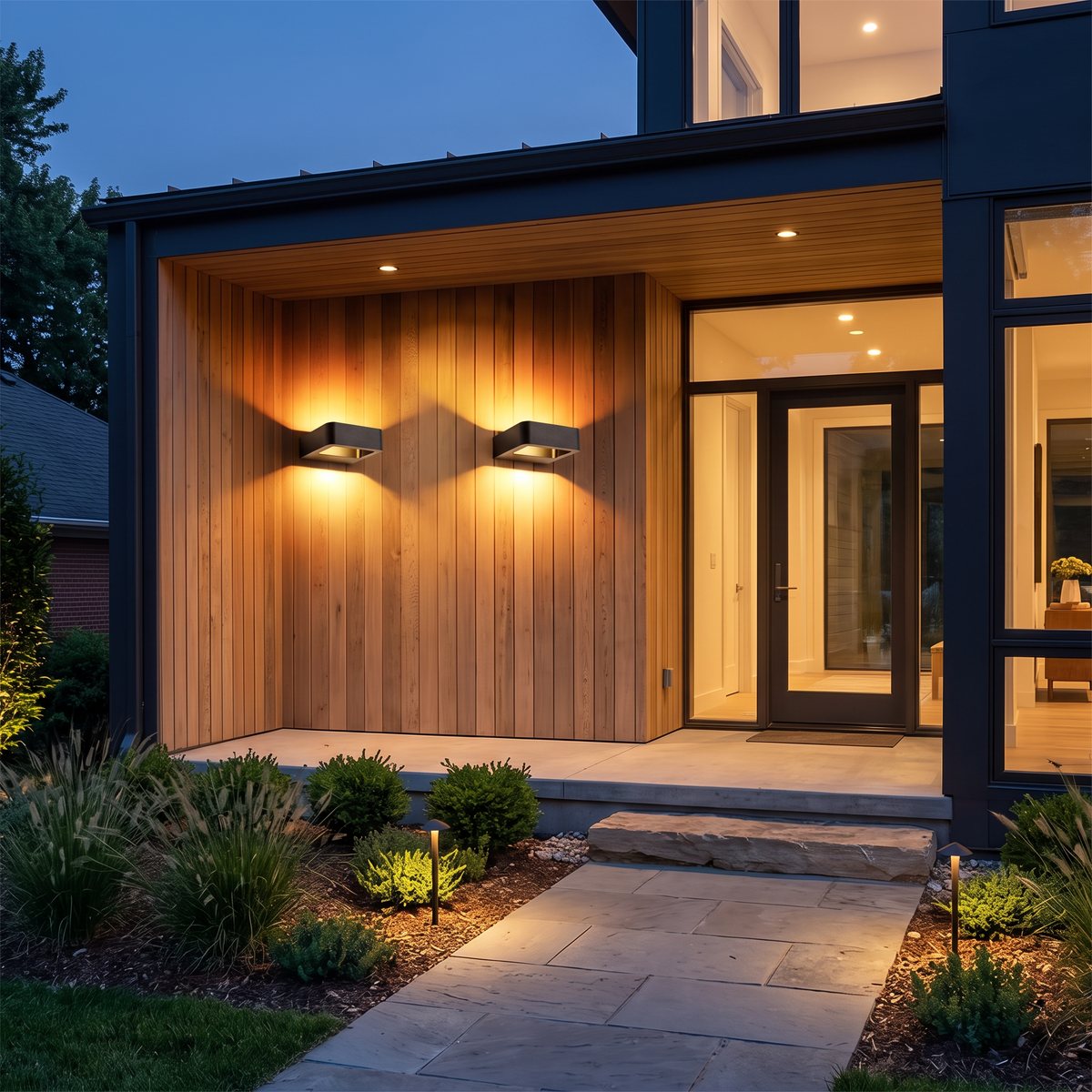 LED Outdoor Lighting IP65 Waterproof Alumunim Wall Lamp in a modern home
