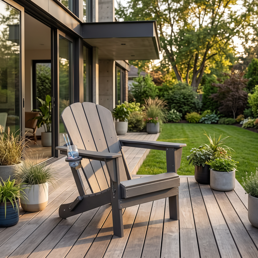Adirondack Chair, Plastic Adirondack Chairs, HDPE in a modern home