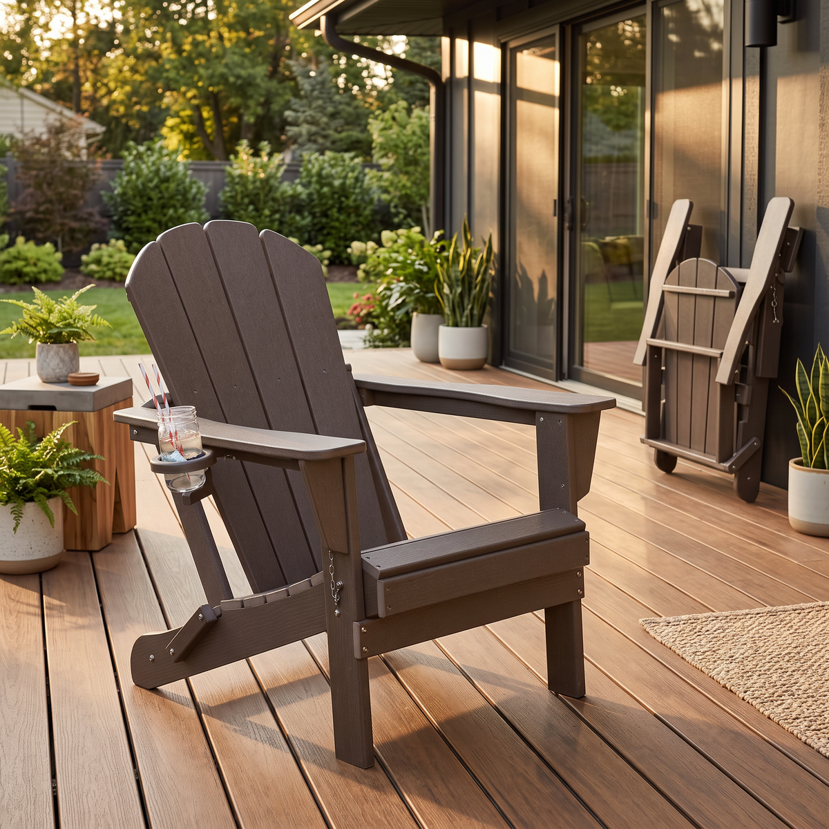 Adirondack Chair, Plastic Adirondack Chairs, HDPE in a modern home