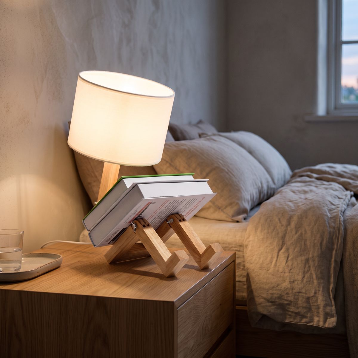 Table Lamp Creative Bedroom Table Lamp Table Lamp Wooden in a modern home