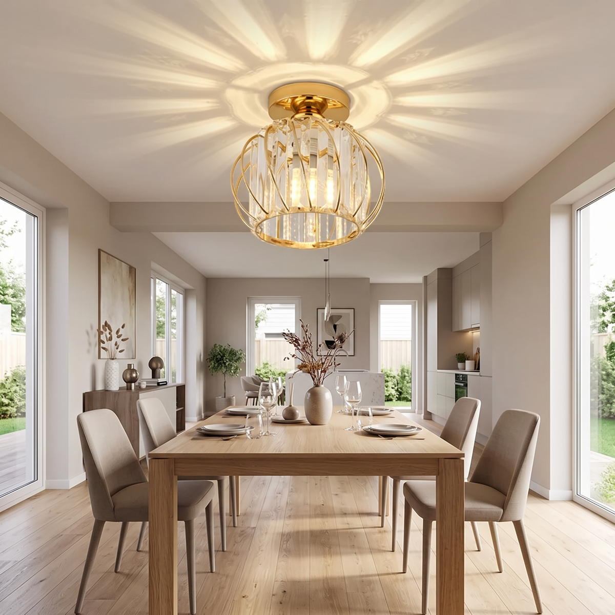 Novelty Design Glass Aisle Ceiling Light Fixtures for in a modern home