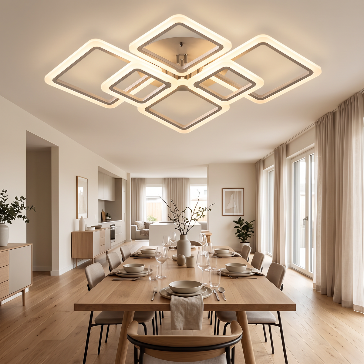 Nordic Minimalist Pendant Light LED Ceiling Lamp Ceiling in a modern home