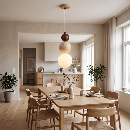 Cream Style Pendant Lamp Bedroom Bedside Led Chandelier in a modern home