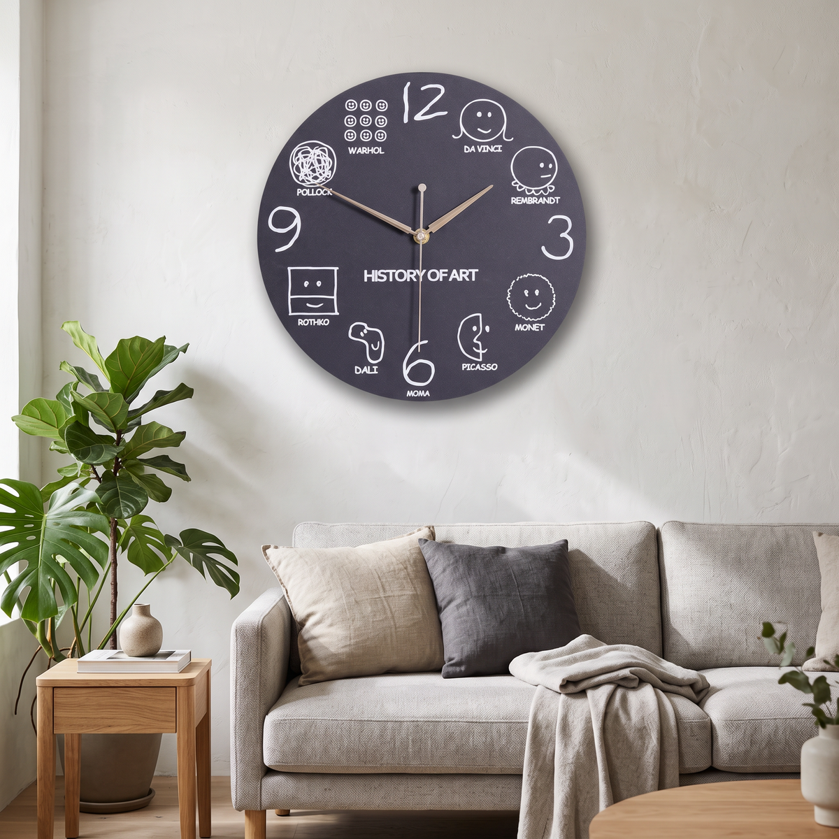 Math Clock Unique Wall Clock Modern Design Novelty Maths in a modern home