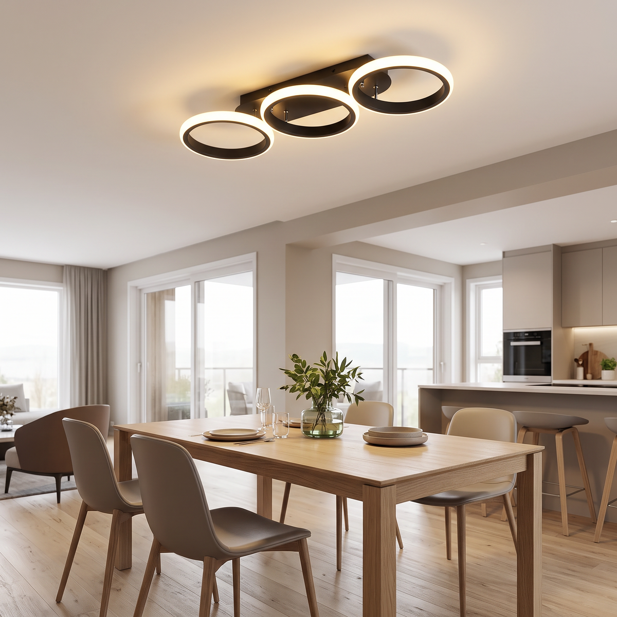 Nordic LED Ceiling Lamp Chandelier for Living Room Corridor in a modern home