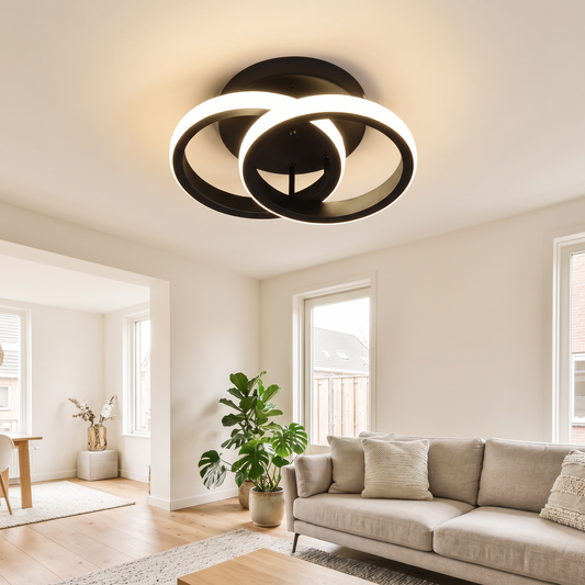LED Aisle Ceiling Lights Modern Chandelier Three Colors in a modern home