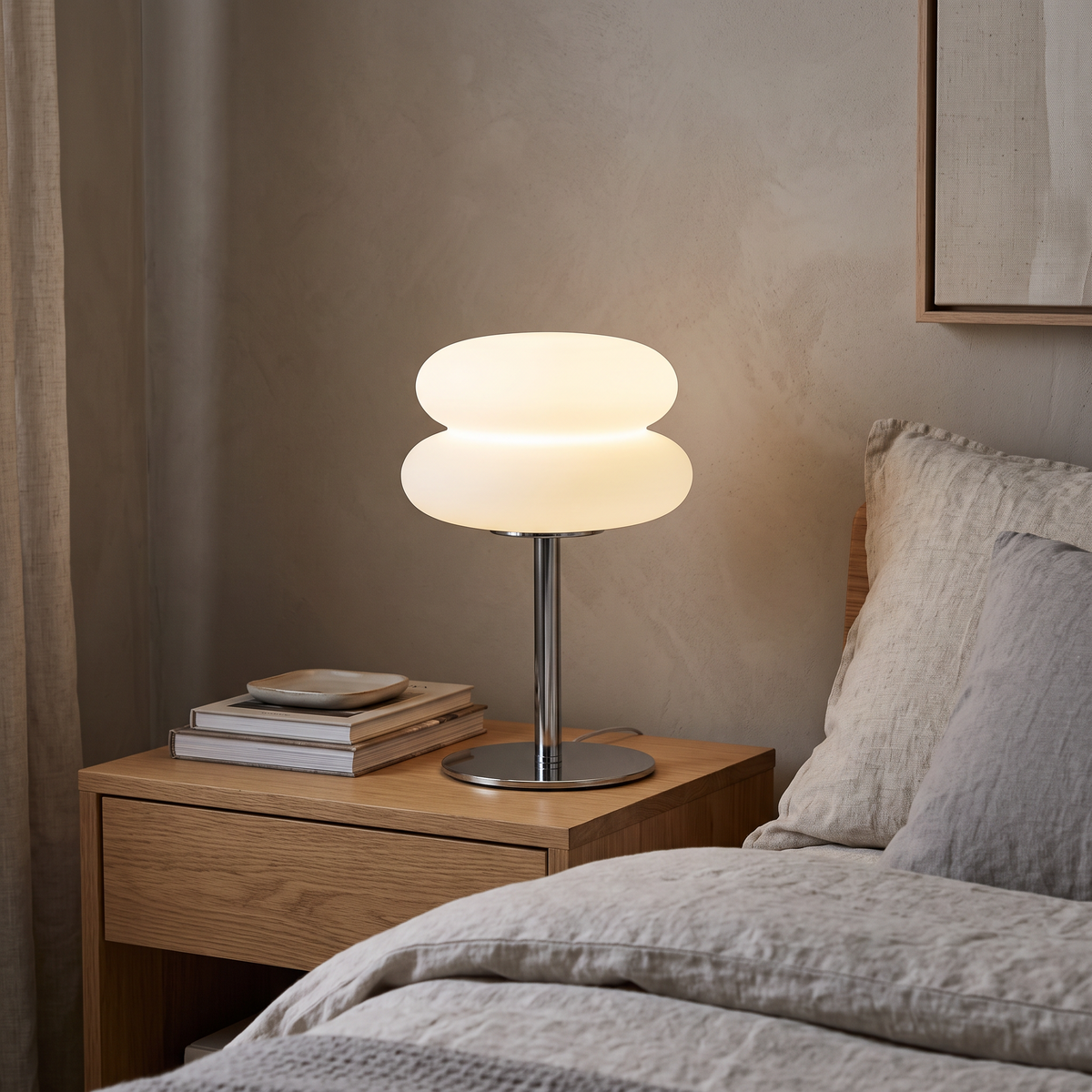 Table Lamp Bedroom Room Lamps USB Plug LED Mushroom Table in a modern home