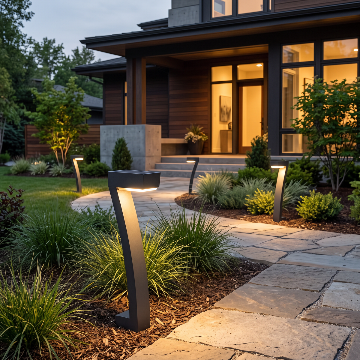 4/8 Pcs Solar LED Light Garden Lights Outdoor Lighting IP65 in a modern home