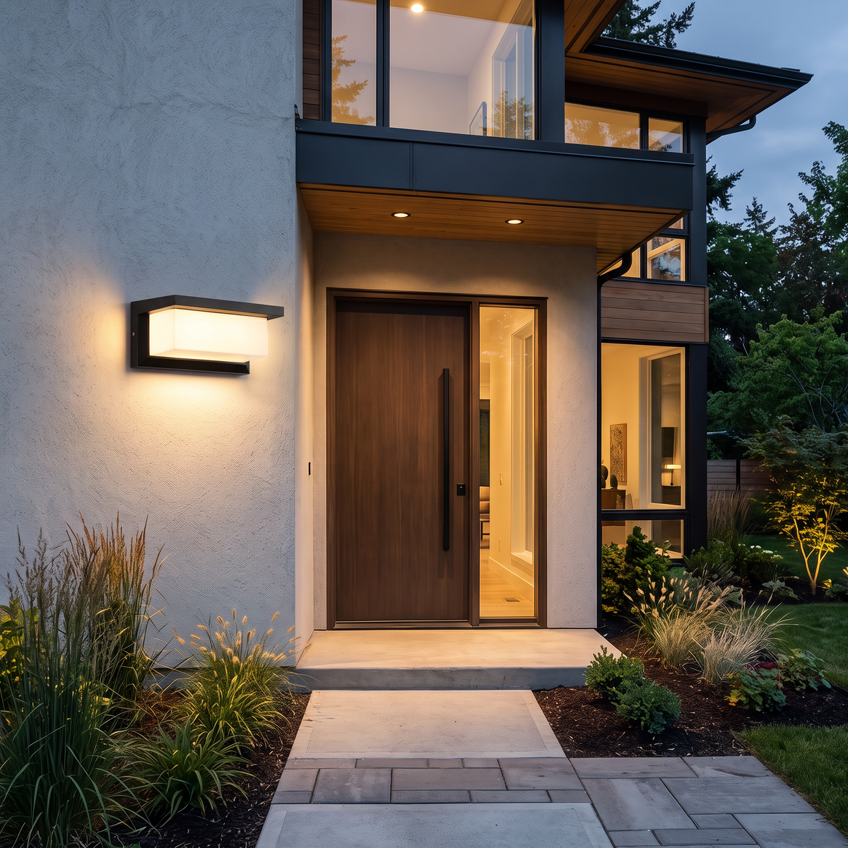 LED Outdoor Lights Motion Sensor Outdoor Wall Light in a modern home