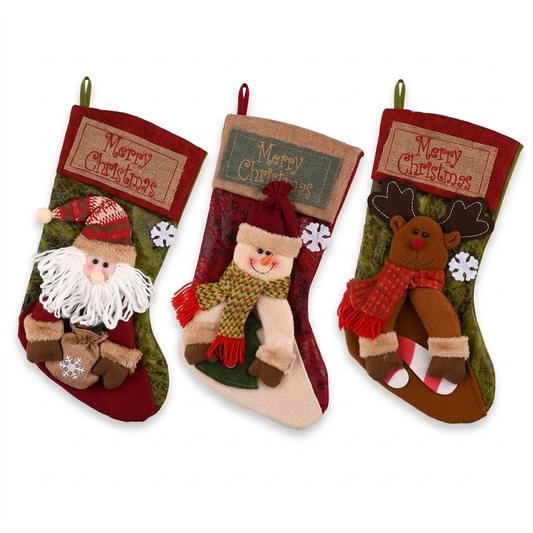Plush Character Christmas Stocking on a white background
