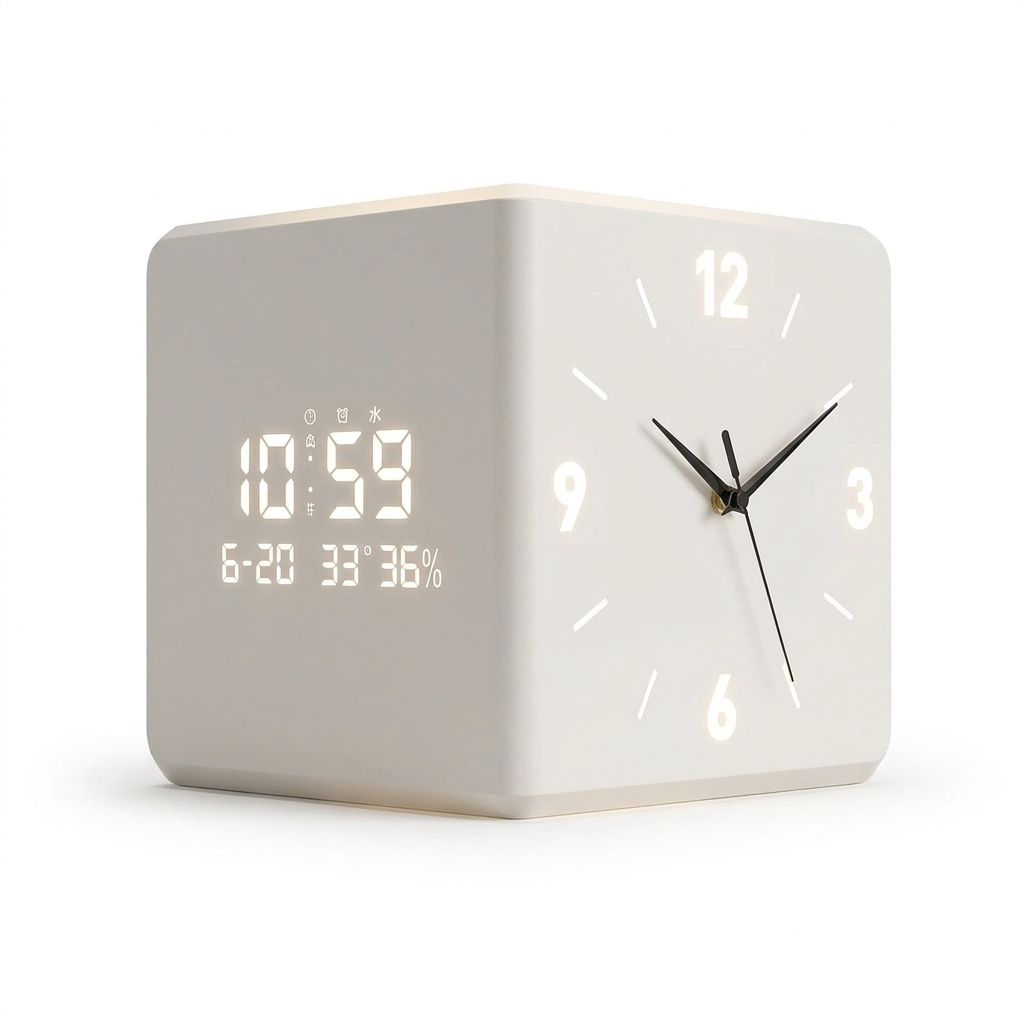 Corner Wall Clock on a white background