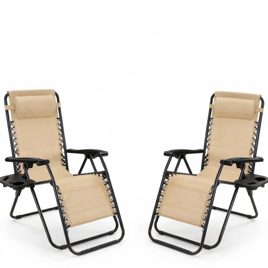 Zero Gravity Chairs, Set of 2 on a white background