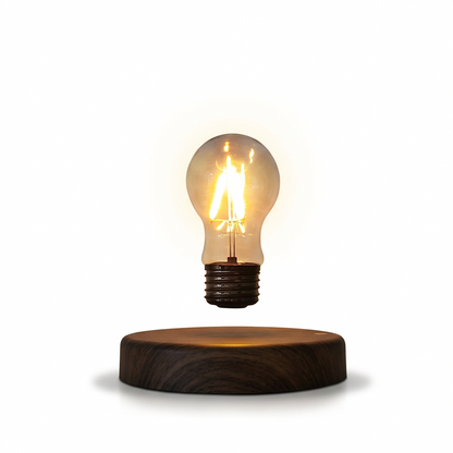 Levitating Bulb Lamp on a white background