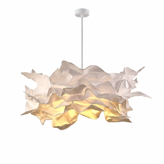 Paper Cloud Lampshade on a white background