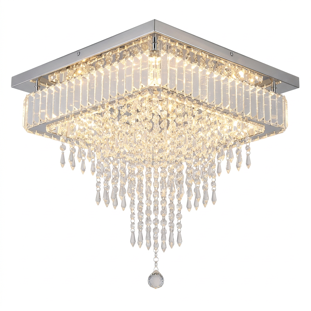 Crystal Raindrop Chandelier on a white background