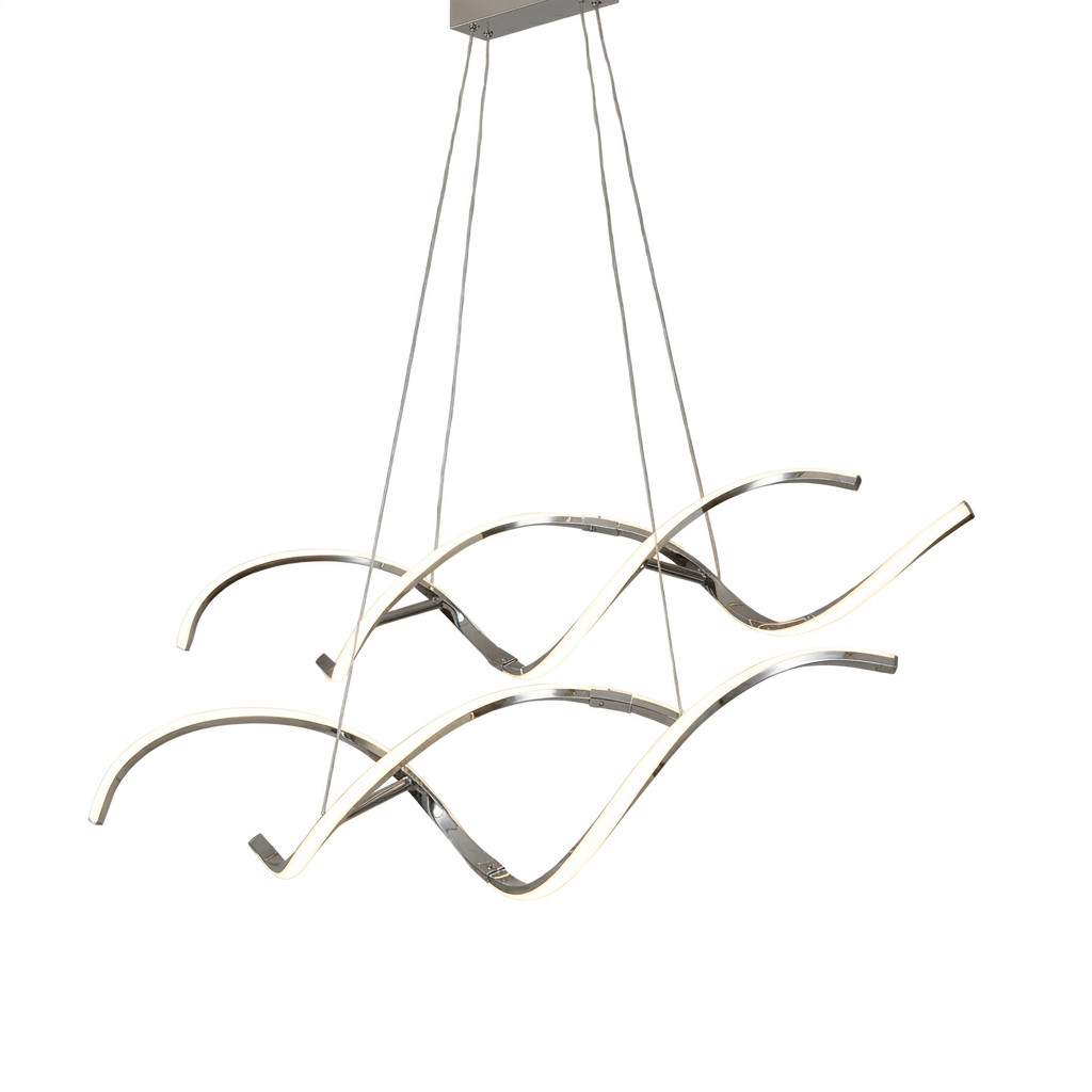 Chrome Linear Pendant on a white background