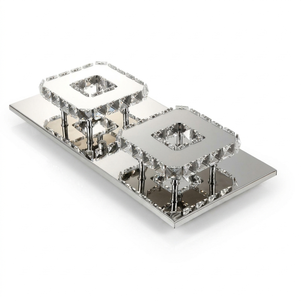 Crystal Flush Mount Light on a white background