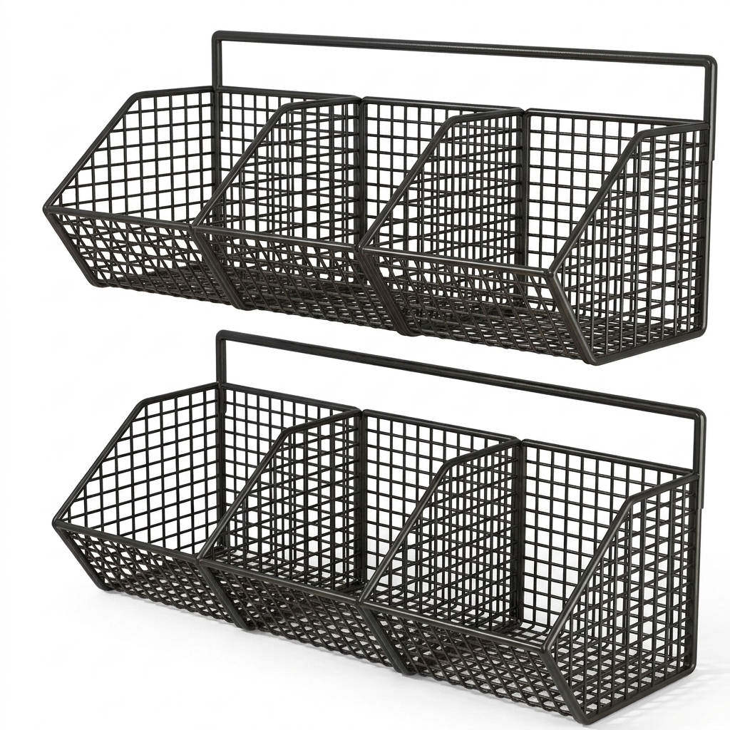 Wall-Mount Produce Basket on a white background