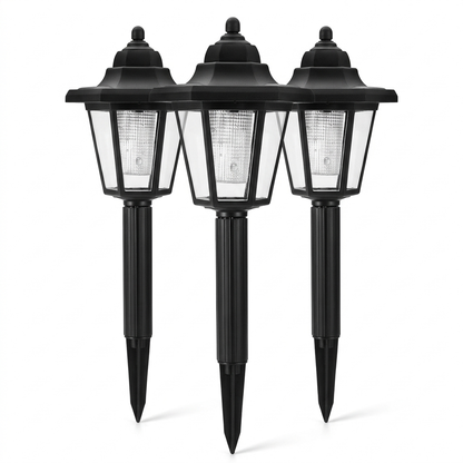 Hexagon Solar Lanterns on a white background