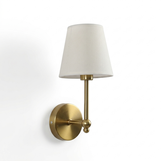 Vintage Fabric Wall Sconce on a white background