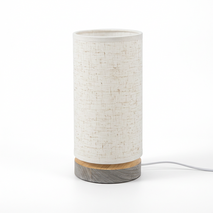 Linen Shade Table Lamp on a white background