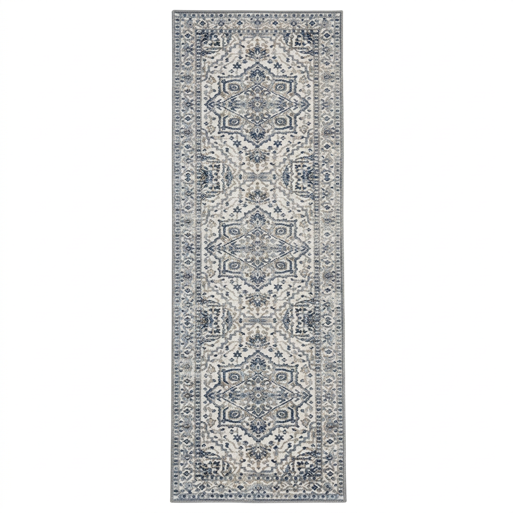 Boho Runner Rug on a white background