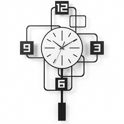 Large Silent Wall Clock on a white background