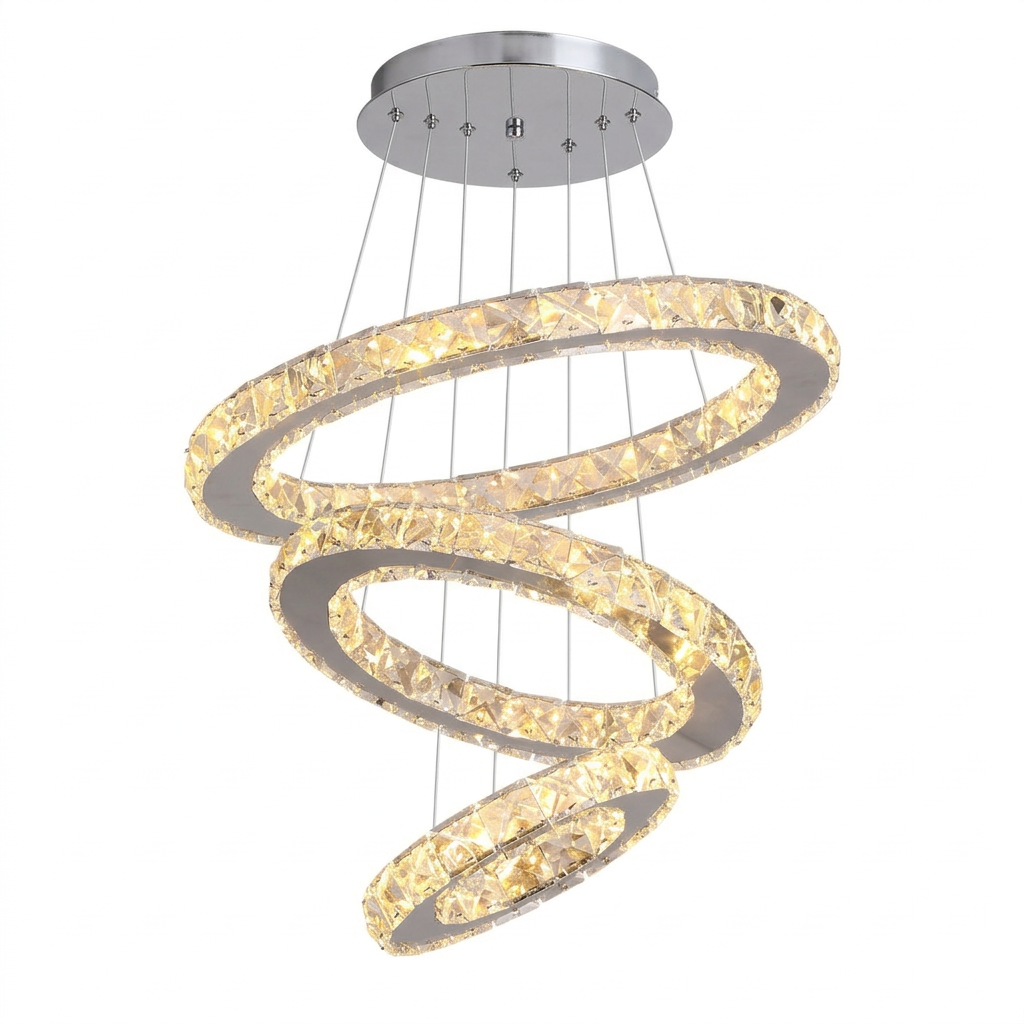 Crystal Ring Chandelier on a white background