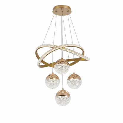 Orbit LED Chandelier on a white background