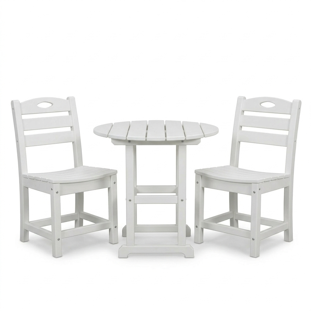 White Bistro Set on a white background