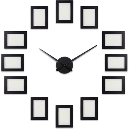 Photo Collage Wall Clock on a white background
