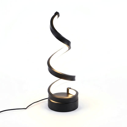 Black Bedside Table Lamp on a white background