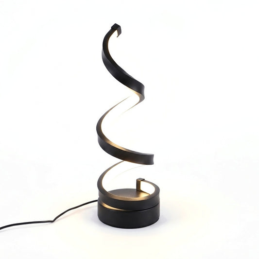Black Bedside Table Lamp on a white background