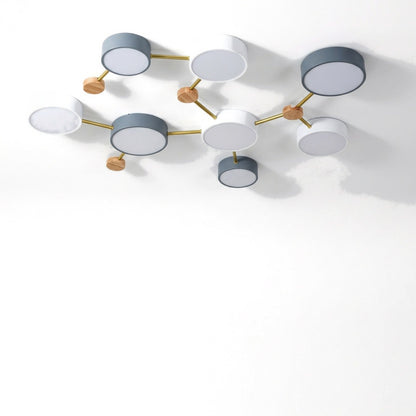 Nordic Wood Ceiling Chandelier on a white background